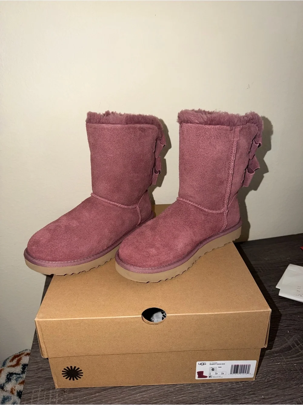 UGG Bailey Suede Bow Boots